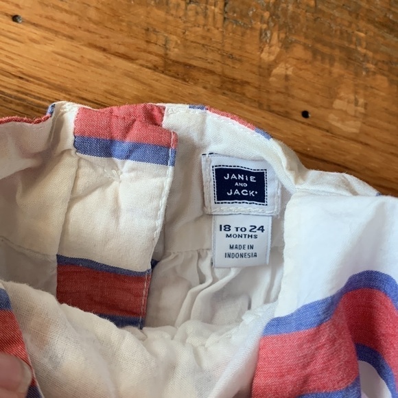 Janie and Jack Red and Blue Pleated Sundress - Picture 5 of 9